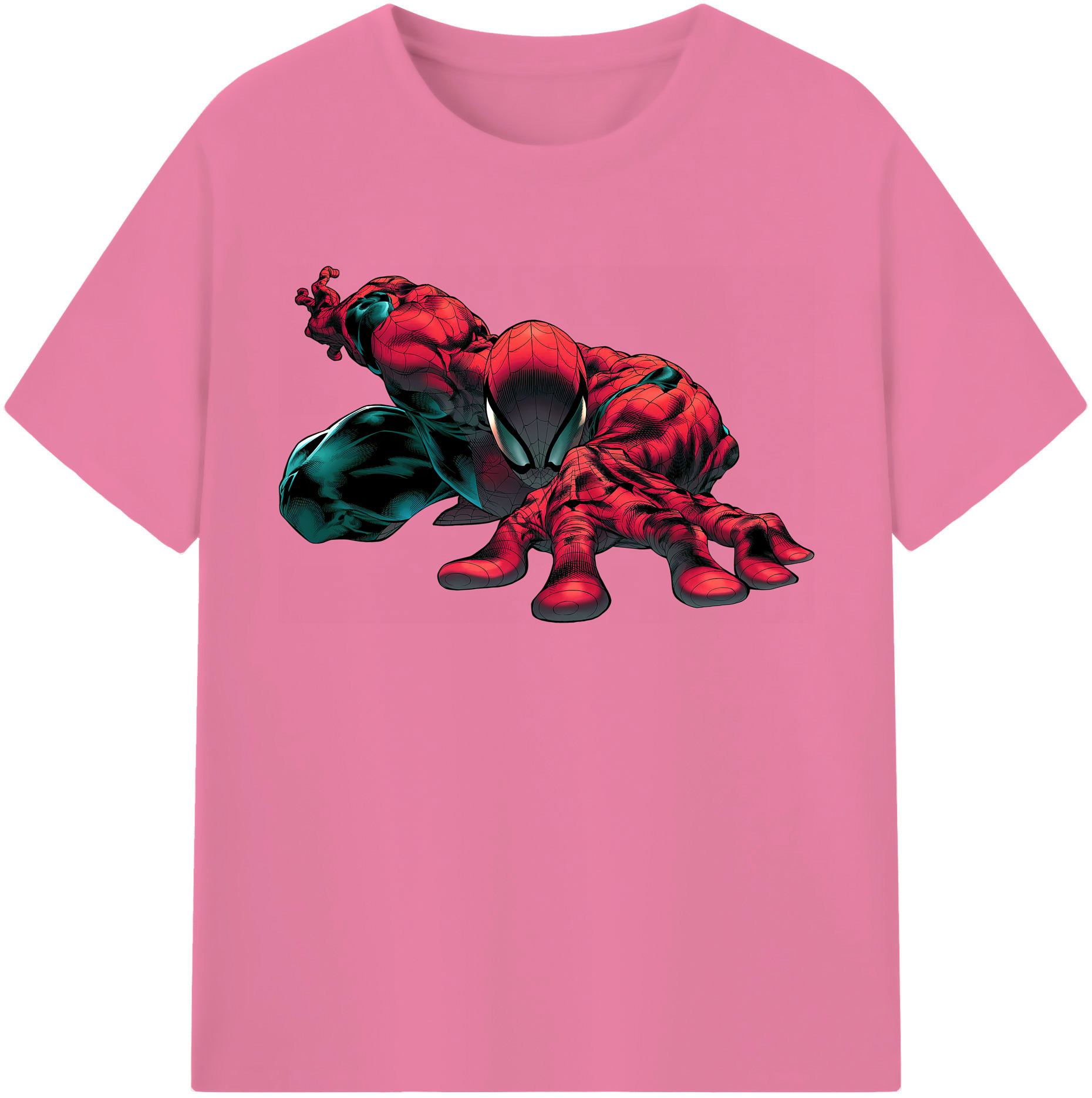 （画像用） Spider Man スパイダーマン 綿100％半袖Tシャツ（フロントプリント）